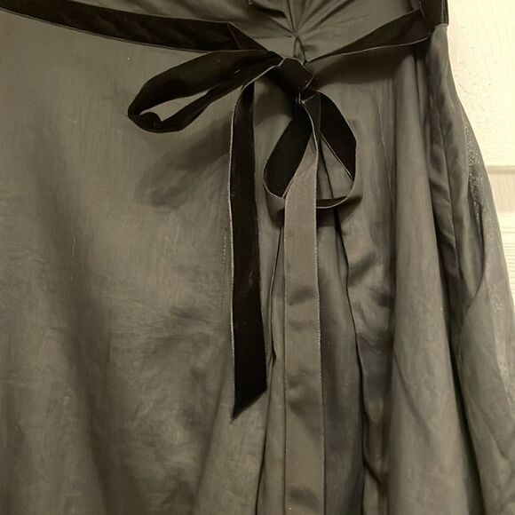 Free People Black & Silver Tiered Ruffle Hem Skirt - Picture 2 of 6